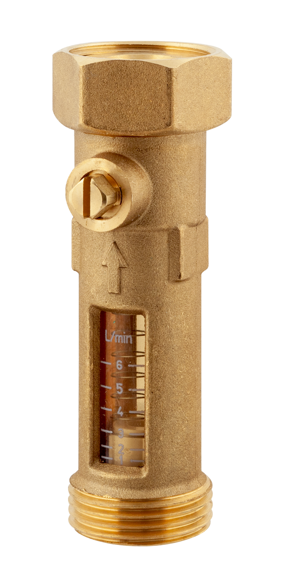 AFRISO Durchflussmesser DFM 15-2M G3/4 AG x G3/4 ÜM, 1-6 Liter/min SAL 70780 70830