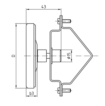 AFRISO Anlegethermometer Fußbodenheizung ATh 63 S 0/60°C 3/8-1 1/2 Kl. 2,  mit Feder