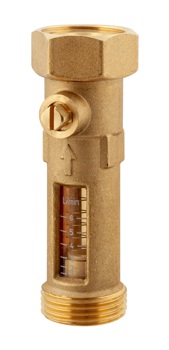 AFRISO Durchflussmesser DFM 15-2M G3/4 AG x G3/4 ÜM, 1-6 Liter/min SAL 70180 70230