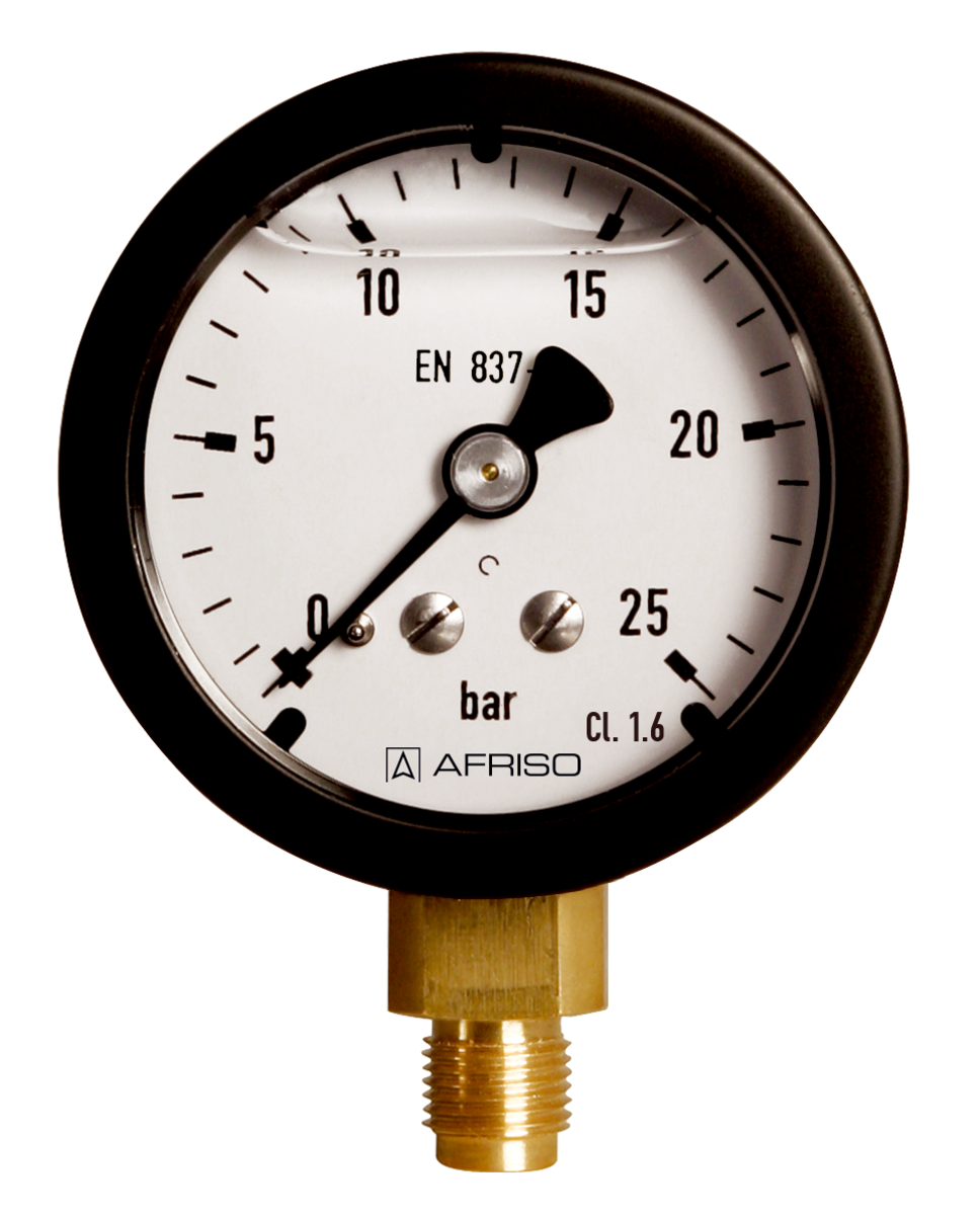 AFRISO Manometer für Pumpenprüfset RF50Gly PPS D601 -1/0bar G1/8B radial KL1,6 VOR 16260 16270