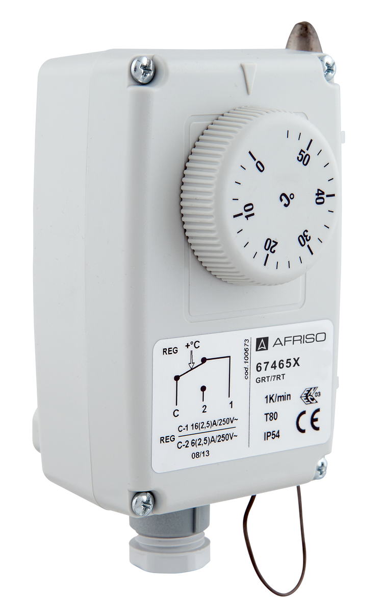 AFRISO Gehäuse-Raumthermostat GRT/ETR 0/60C, von außen einstellbar SAL 75740