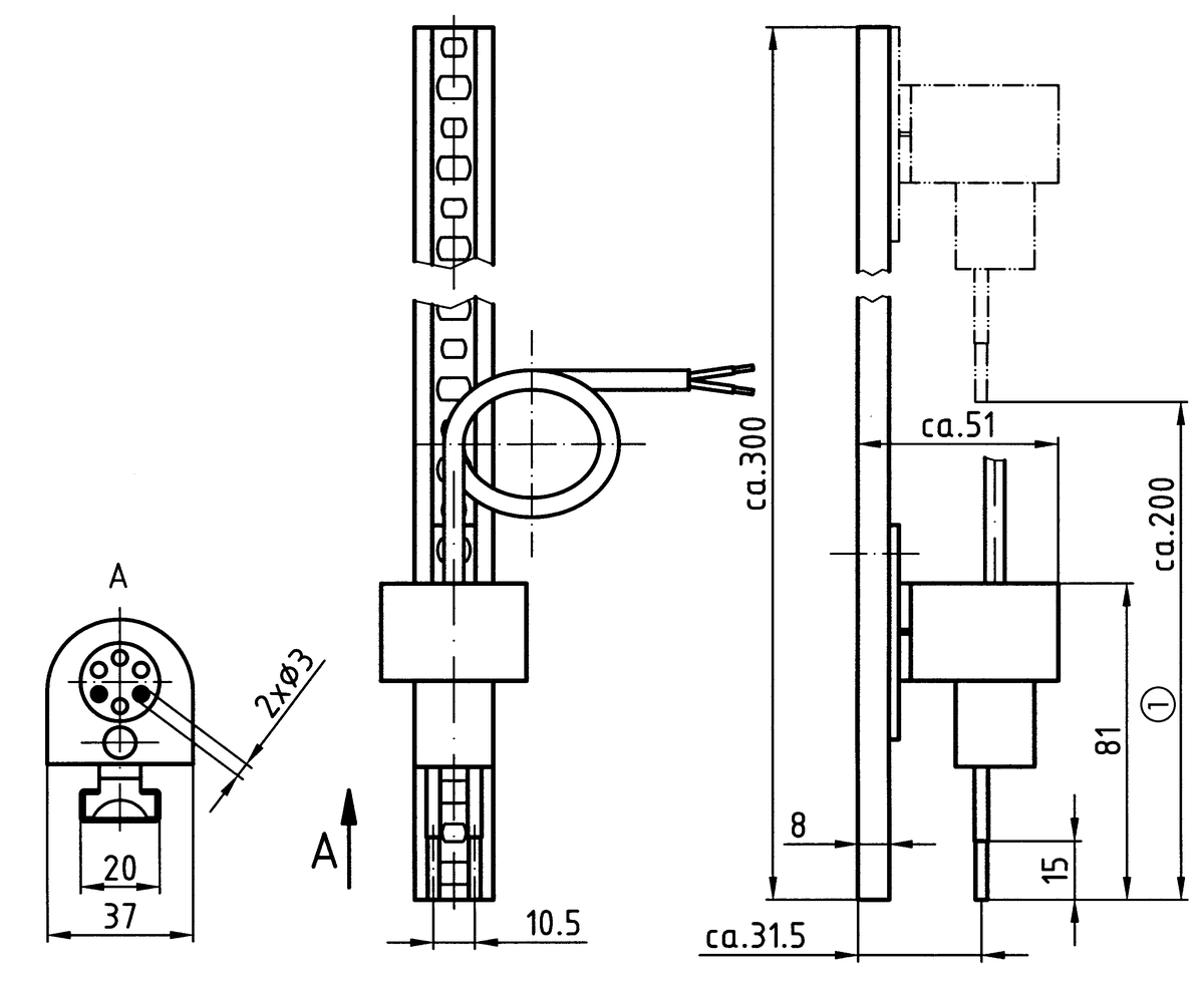 AFRISO Wandschienensonde WSS BEF 4080