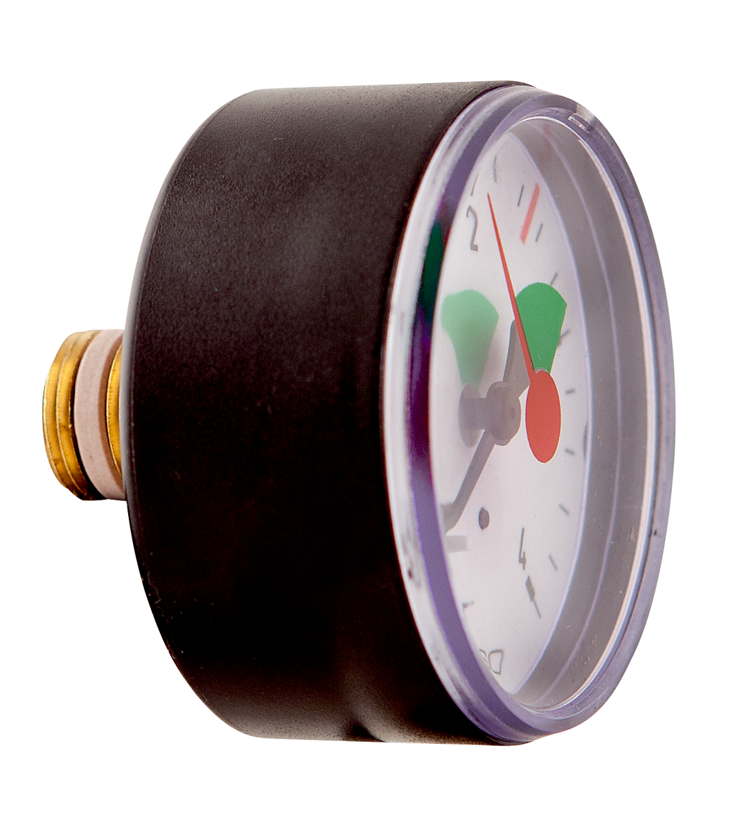 AFRISO Heizungsmanometer HZ 63 0/4bar 3/8 mit PTFE-Dichtring axial rote Marke 2,5bar SAL 15440