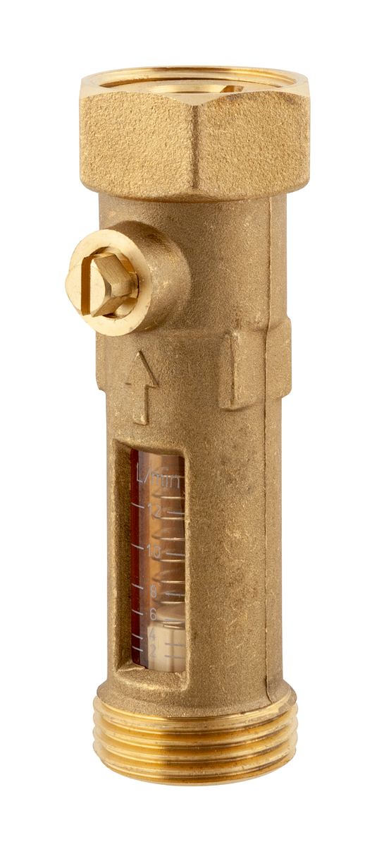 AFRISO Durchflussmesser DFM 15-2M G3/4 AG x G3/4 ÜM, 2-12 Liter/min SAL 70190 70240