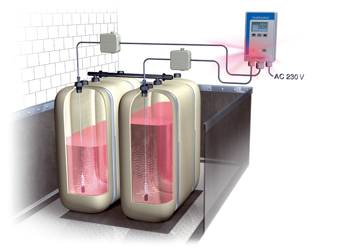 Elektronische Füllstandsmessung für Heizöl- Wasser Tanks bis 10m³