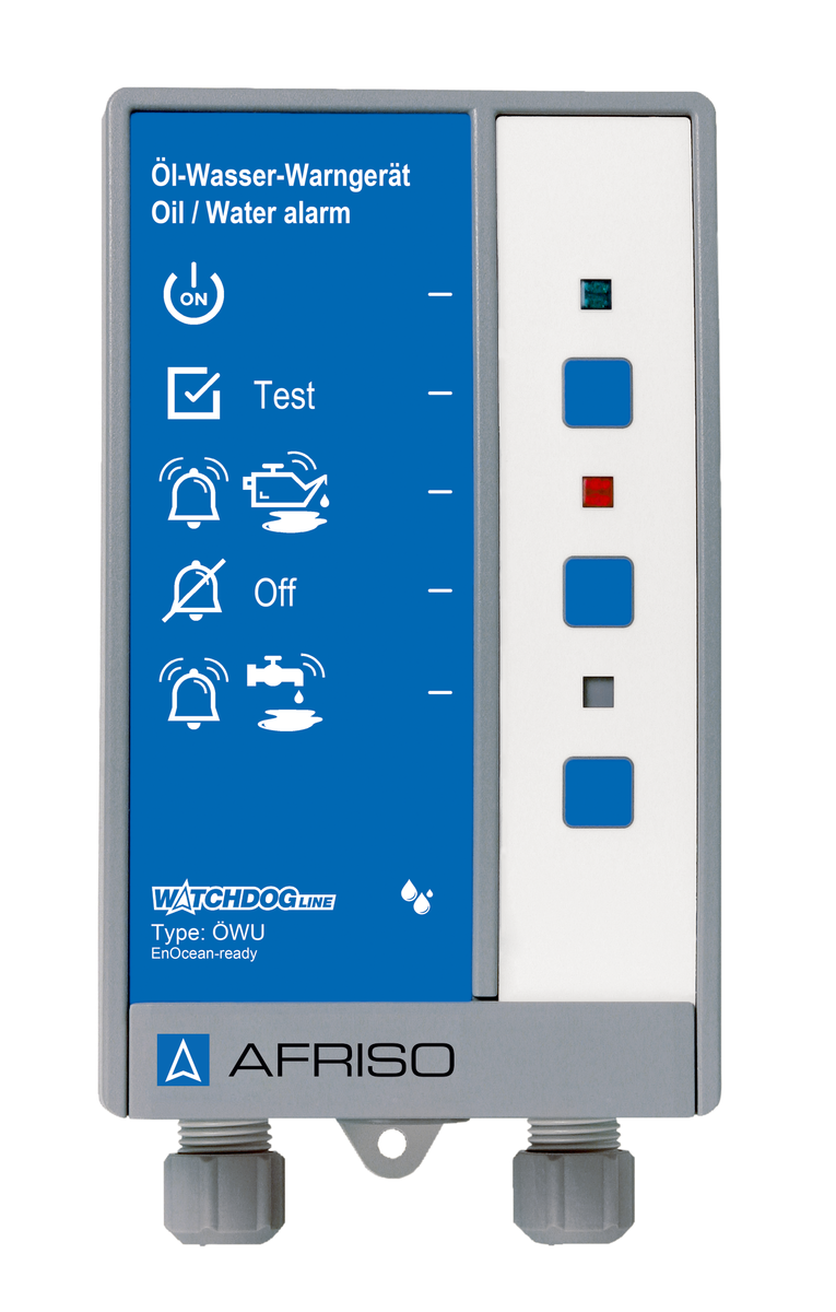 AFRISO Öl-Wasser-Warngerät ÖWU mit Wandschienensonde Öl-Wasser VOR 72910