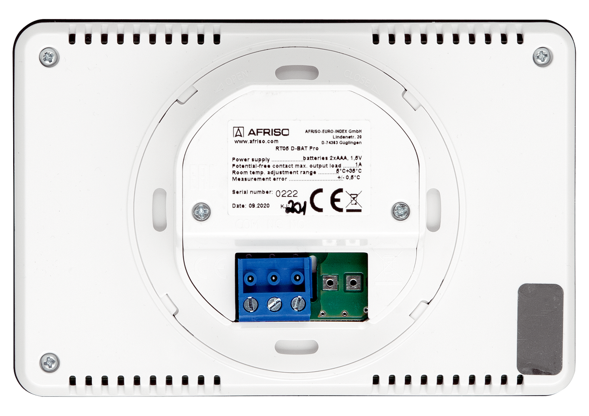 AFRISO Raumthermostat RT 05 D-BAT RUE 76230