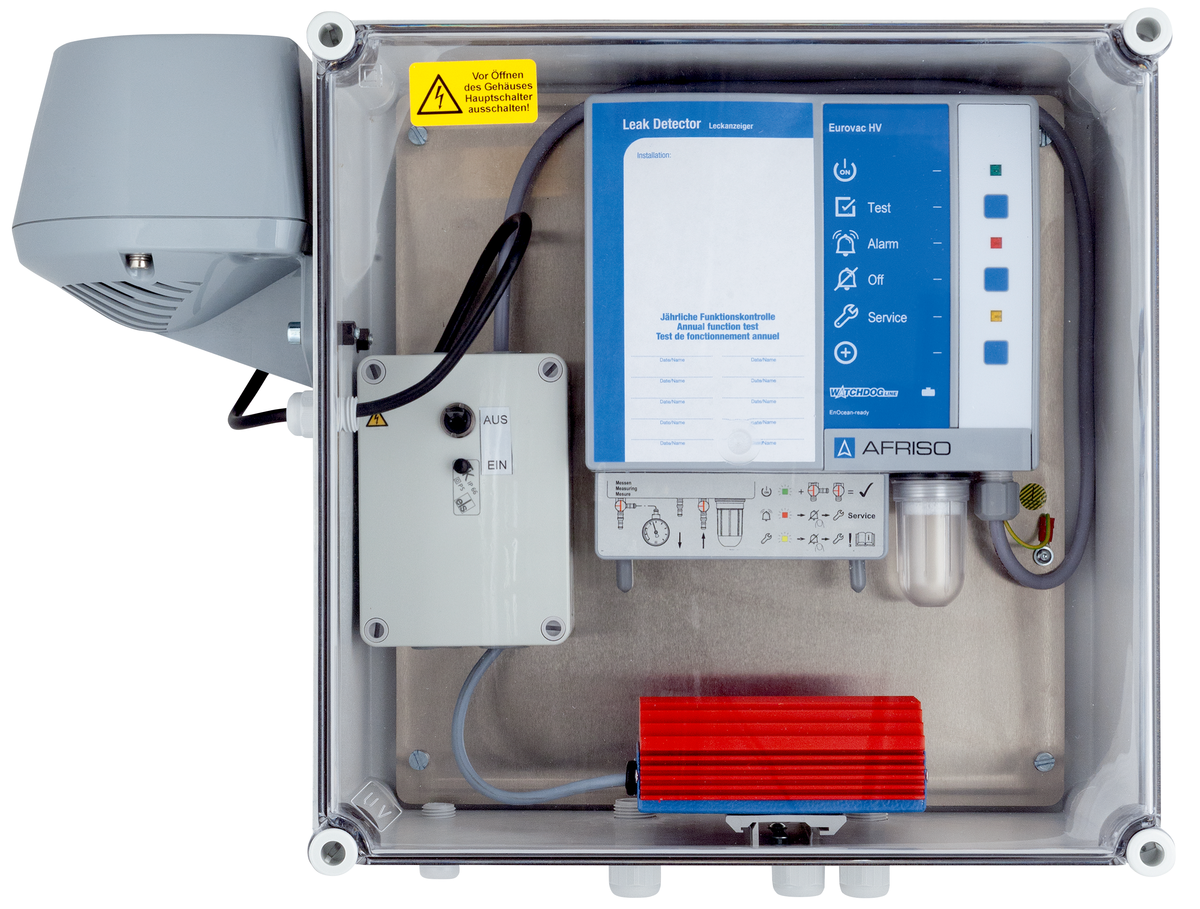 AFRISO Vakuum-Leckanzeiger Eurovac HV im Schutzgehäuse (IP 65) mit Heizung und Hupe VOR 72580