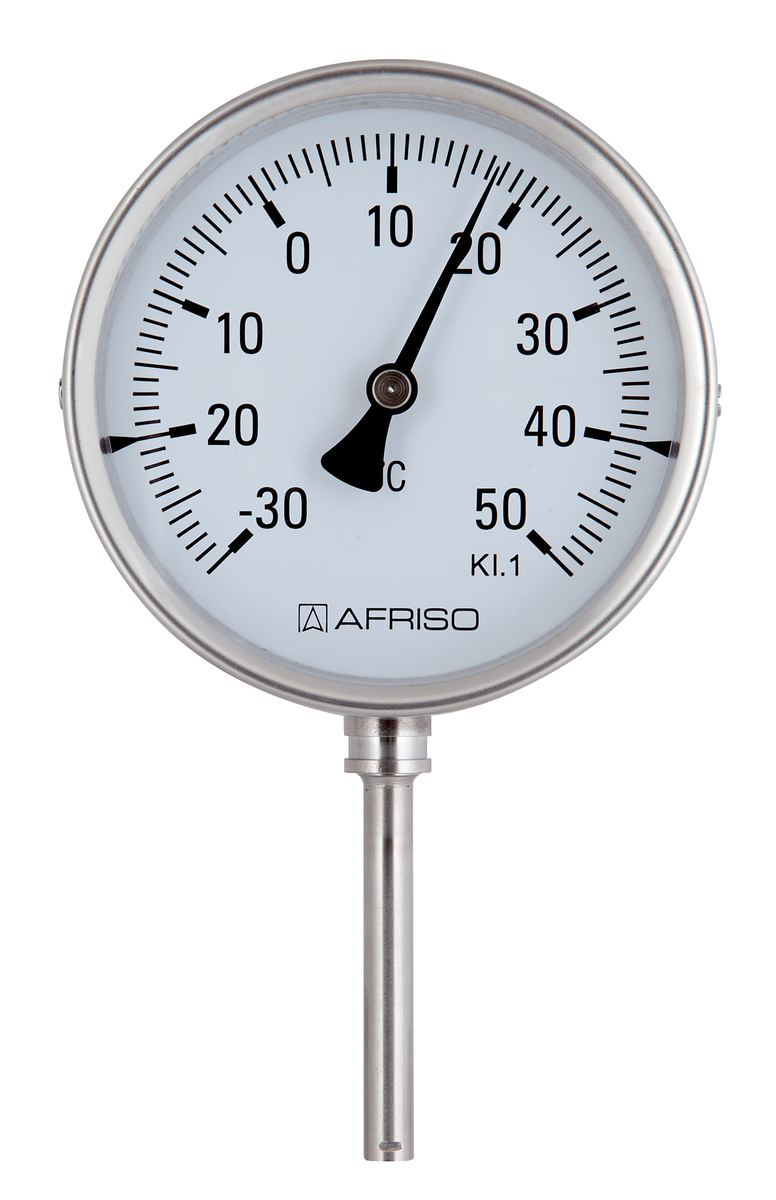 Anlegethermometer AFRISO Metallausführung Ø 63mm / bis