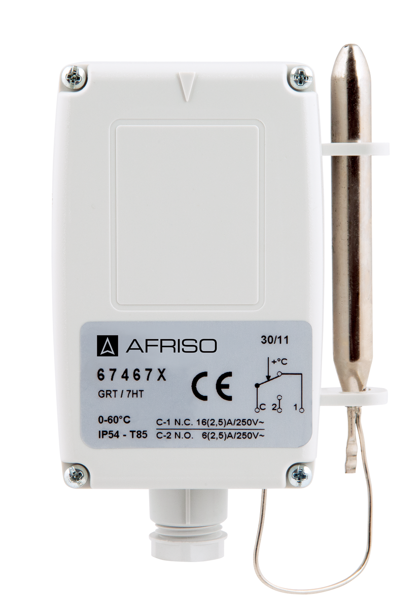 AFRISO Gehäuse-Raumthermostat GRT/7HT 0/60C, von innen einstellbar VOR 74080