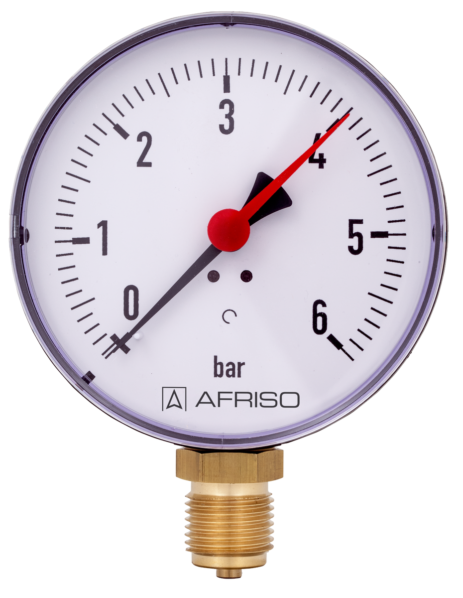 AFRISO Rohrfedermanometer RF 100 -1/0bar G1/2B radial Kl.2,5 VOR 16000 16010 16020 16030 16040 16050 16060 16070 16080