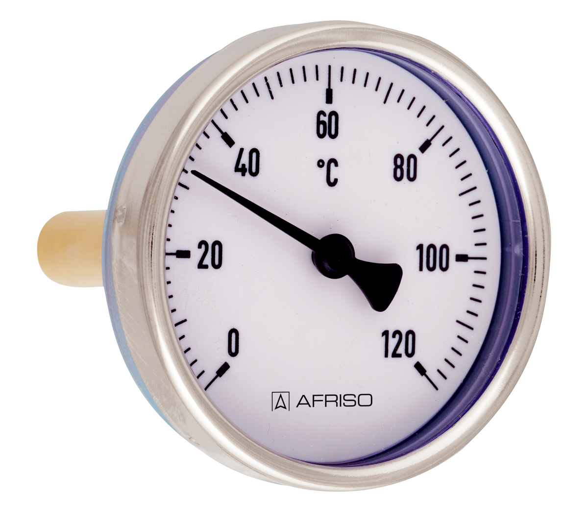 AFRISO Thermometer mit Schnellkupplung für Heizkreisrohre von 15