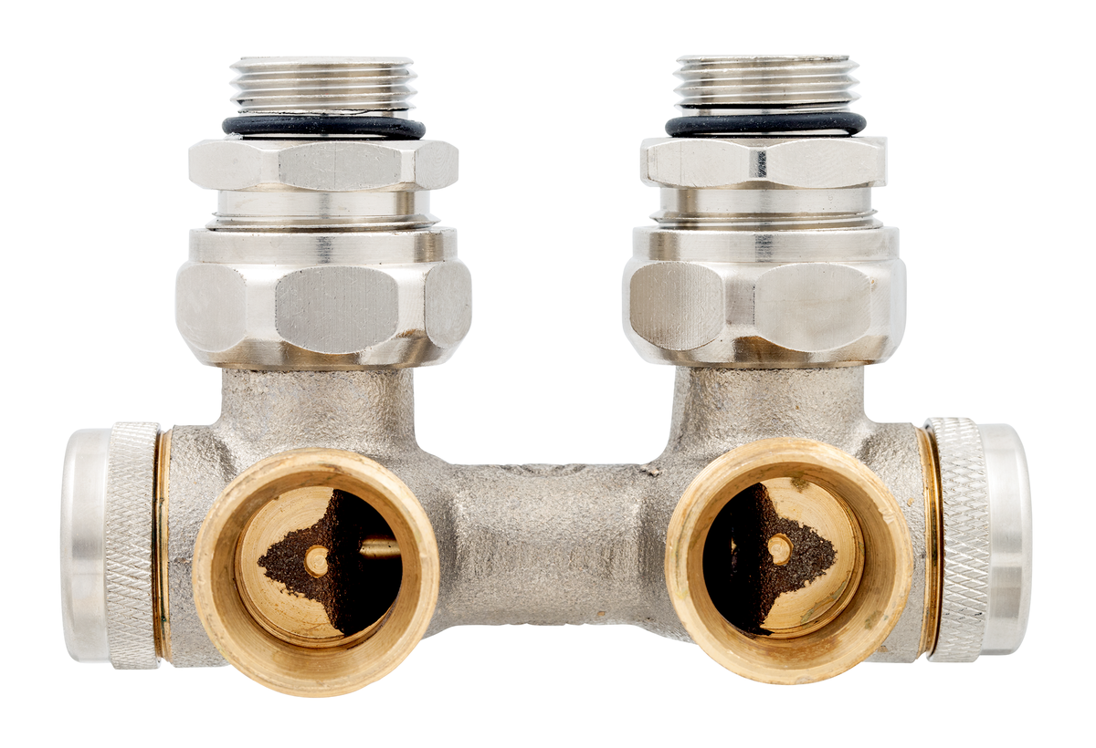 Combination blocks VarioQ-Kombi for compact radiators with valve - AFRISO -  AFRISO