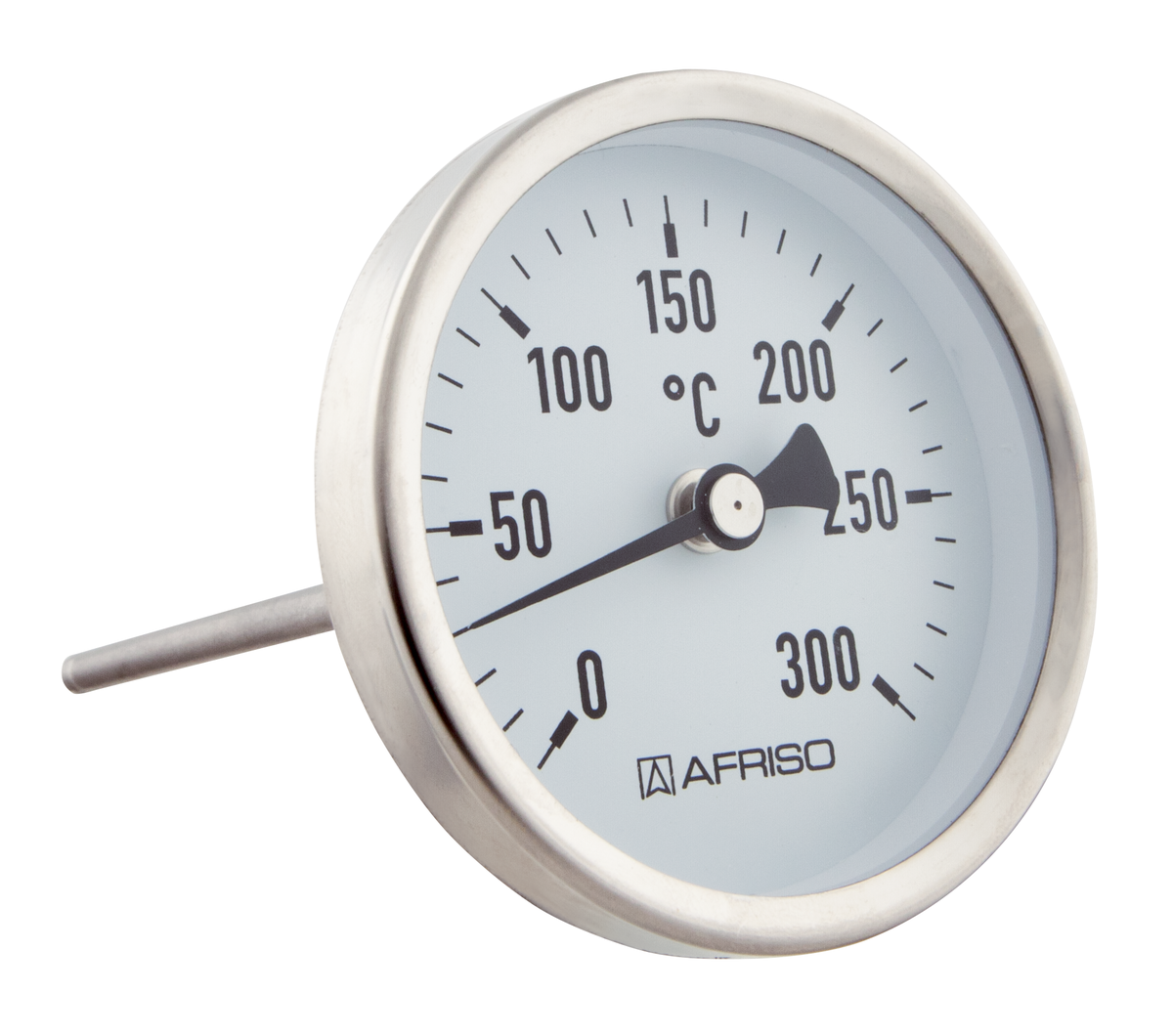 AFRISO Rauchgasthermometer RT 80 0/300C 150mm verstellbarer Konus 8-12mm Kl.2 SAL 87980 87990