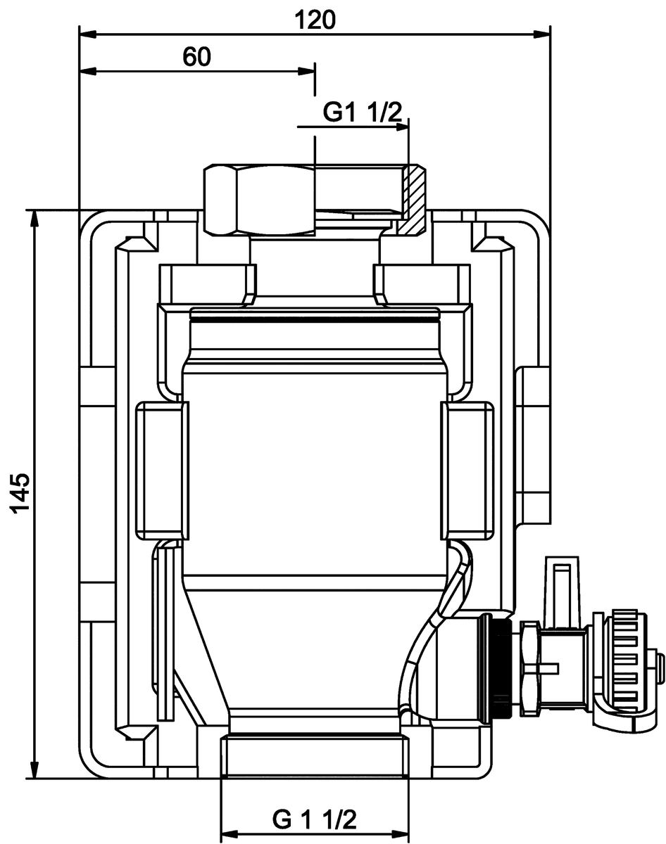 AFRISO Schlammabscheider  G1 1/2 BEF 90830