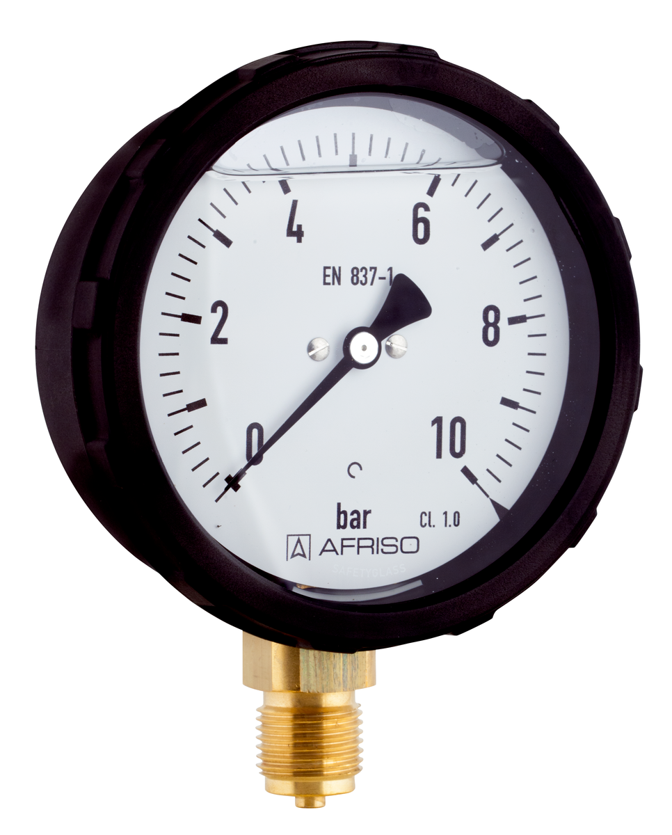 Rohrfeder-Manometer mit Schraubringgehäuse Typ D6 mit