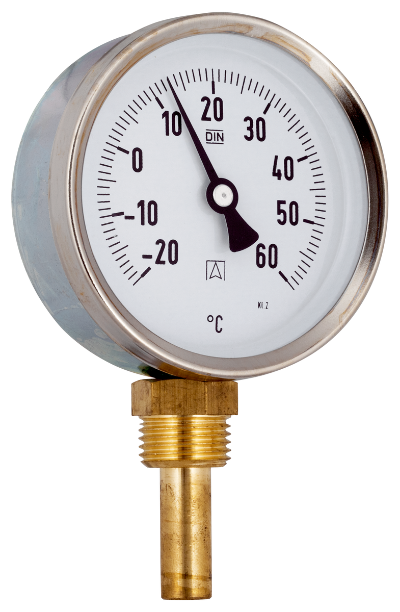 AFRISO Thermometer mit Schnellkupplung für Heizkreisrohre von 15-18mm  Zubehör für Kunststoffverteiler