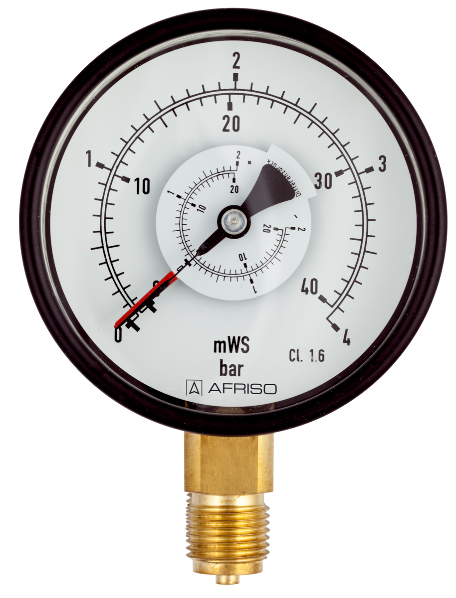 AFRISO Rohrfeder-Differenzdruckmanometer RF100Dif 0/0,6bar G1/2B radial Kl.1,6 D201 VOR 61500 61510 61520 61530 61540 61550 61560 61570 61580 61590 61600