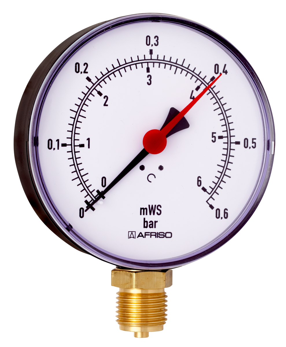 AFRISO Hydrometer HY 100 0/0,6bar-0/6mWS G1/2B radial Kl.2,5 SAL 15250 15260 15270 15280 15290 15300 15310