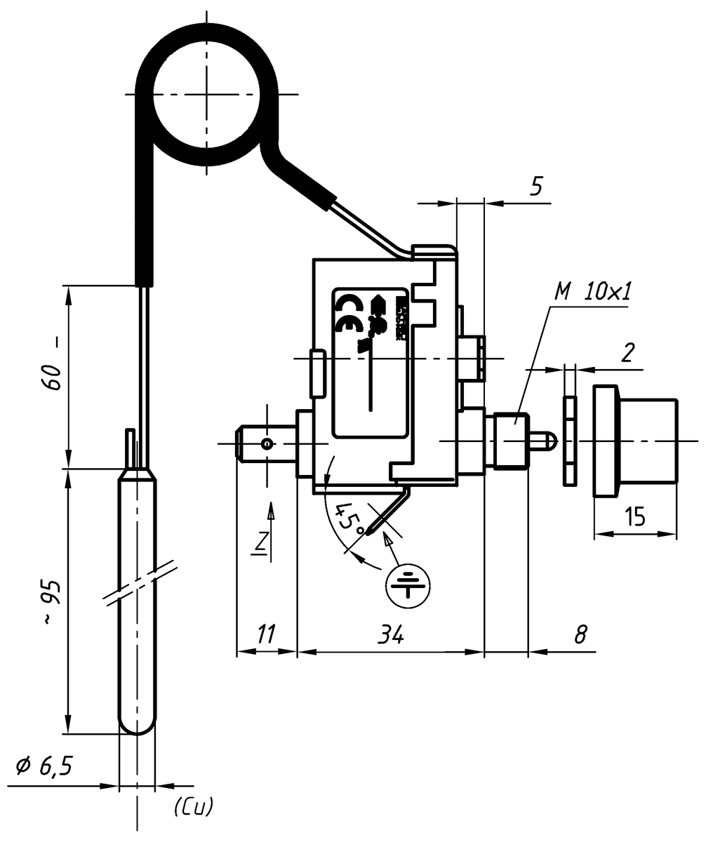 AFRISO Sicherheits-Temperaturbegrenzer STB LS1/971 F1 100C 1000mm BEF 74310 74320 74330 74340 74350