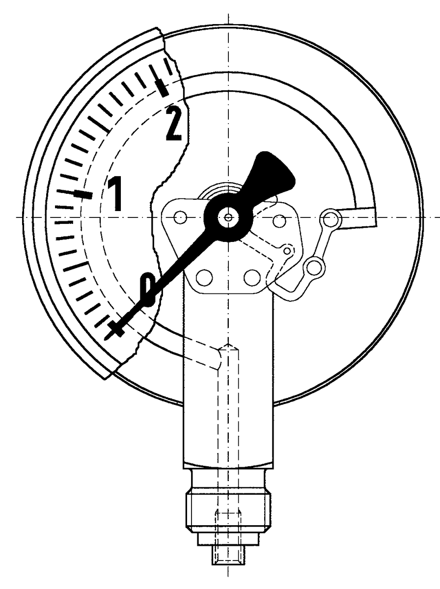 Rohrfeder-Standardmanometer Typ D1 - AFRISO - AFRISO