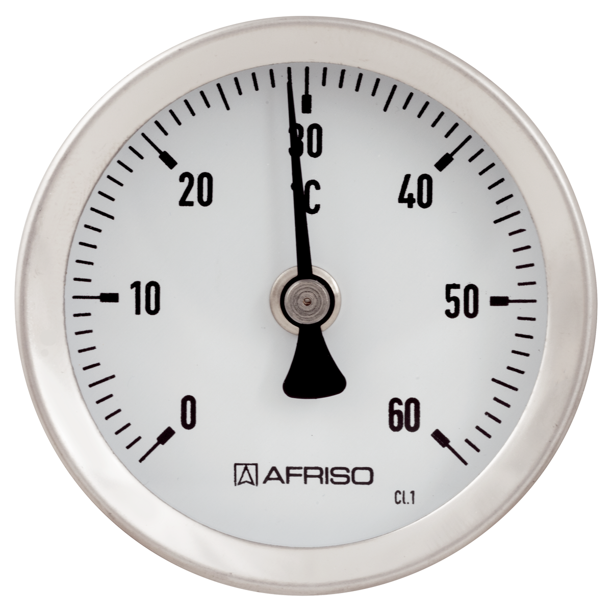 AFRISO Thermometer mit Schnellkupplung für Heizkreisrohre von 15