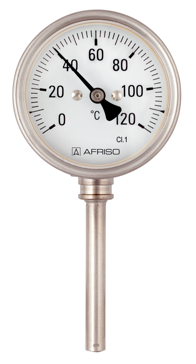 1,0/60°C BiTh 80 I D211 AFRISO Bimetall-Industriethermometer DN 15 1/2'' Kl
