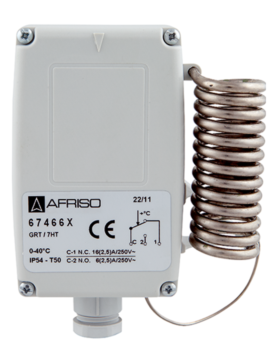 AFRISO Gehäuse-Raumthermostat GRT/7HT 0/40C, von innen einstellbar VOR 76600