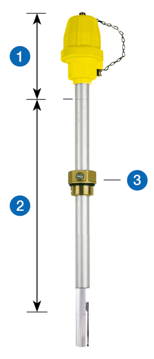 AFRISO Grenzwertgeber GWG 23-Ro 400 gelbe Armatur, Sonde 400mm VOR 76570 76580 76590 76600