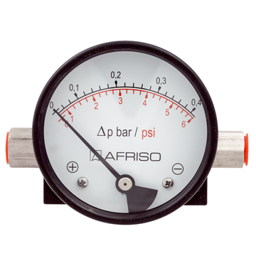 Afriso Magnetic piston pressure gauges for differential pressure - high overload protection