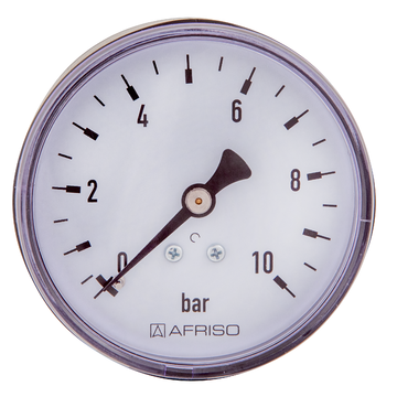 AFRISO Rohrfedermanometer RF 63 0/2,5bar G1/4B mit PTFE-Dichtring axial Kl.2,5 VOR 15680 15690 15700 15710 15720