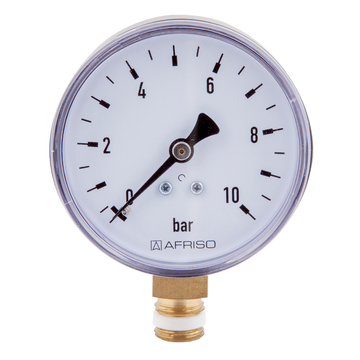 AFRISO Rohrfedermanometer RF 63 -1/0bar G1/4B mit PTFE-Dichtring radial Kl.2,5 VOR 15860 15870 15880 15890 15900 15910