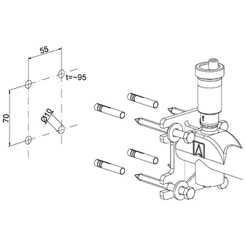 AFRISO Gefäßanschlusskombination GAK-MS G3/4 IG 3 bar IL KV, mit Isolierung ANW 97980