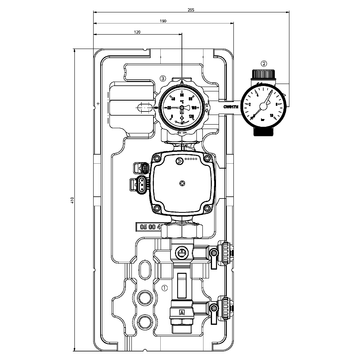AFRISO Solarpumpenstrang PrimoSol 130-1 BEF 104580