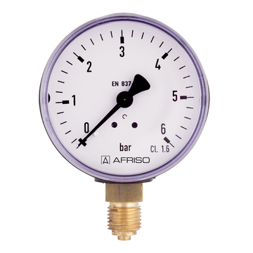 AFRISO Rohrfeder-Standardmanometer RF63 0/6bar G1/4B radial Kl.1,6 D101 VOR 17200