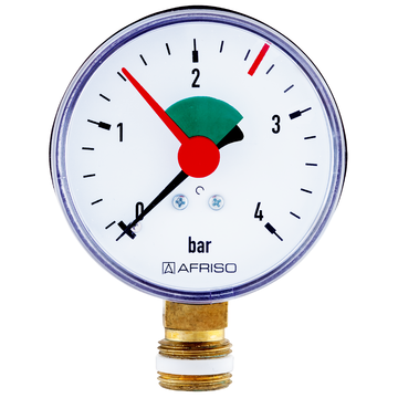 Rohrfeder-Manometer HZ für Heizung/Sanitär - AFRISO - AFRISO