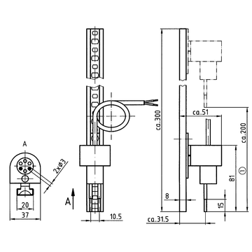 AFRISO Wandschienensonde WSS BEF 4080