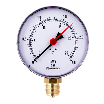 AFRISO Hydrometer HY 100 0/2,5bar-0/25mWS G1/2B radial Kl.2,5 VOR 15330