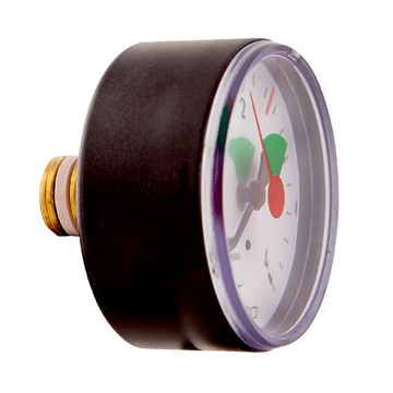 AFRISO Heizungsmanometer HZ 63 0/4bar 3/8 mit PTFE-Dichtring axial rote Marke 2,5bar SAL 15440
