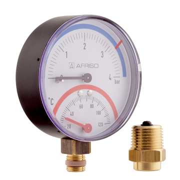 Afriso Anlegethermometer mit Haftmagneten, Ø 80mm 0-120°C