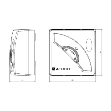 AFRISO Raumthermostat TA 03 ohne Schalter, ohne Lampe BEF 76150