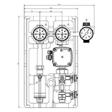 AFRISO Solarpumpengruppe PrimoSol 130-4 2-12 l/min BEF 104600 104610 104620