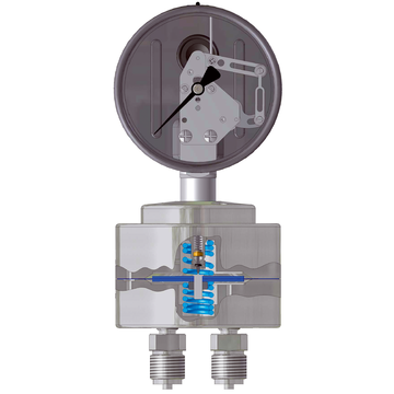 Membran-Feder-Chemiemanometer für Differenzdruck - überlastbar - AFRISO -  AFRISO