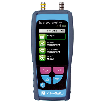 AFRISO Abgasmessgerät BLUELYZER ST Set O2 CO (Differenz-)Temperatur Feinzug/Druck SD-Card-Reader Bluetooth Low Energy VOR 60 object_image_58197_en