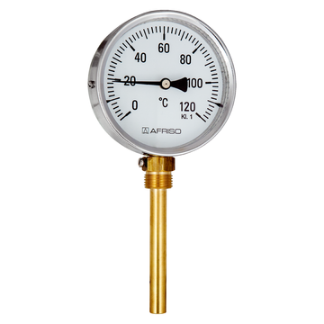 Anlegethermometer AFRISO Metallausführung Ø 63mm / bis