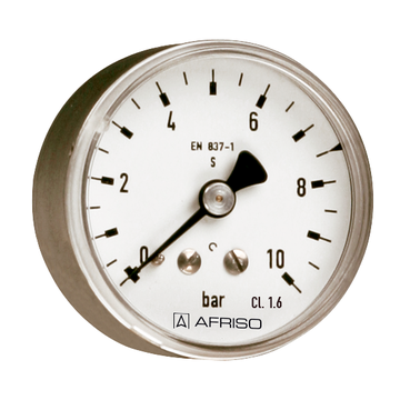 Afriso Rohrfeder-Standardmanometer für die Gastechnik Typ D3