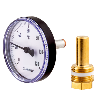 Afriso Bimetal thermometers BiTh K with brass thermowell