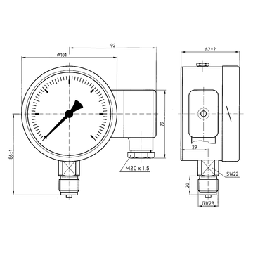 AFRISO Pressure transducers DMU 13 Vario with local display