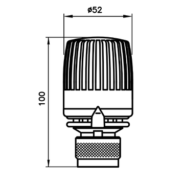 AFRISO Thermostat-Regelkopf 323 KD N mit 0-Stellung weiß/schwarz Danfoss BEF 95950