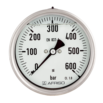 Afriso Glycerine filled Bourdon tube pressure gauges Type D8
